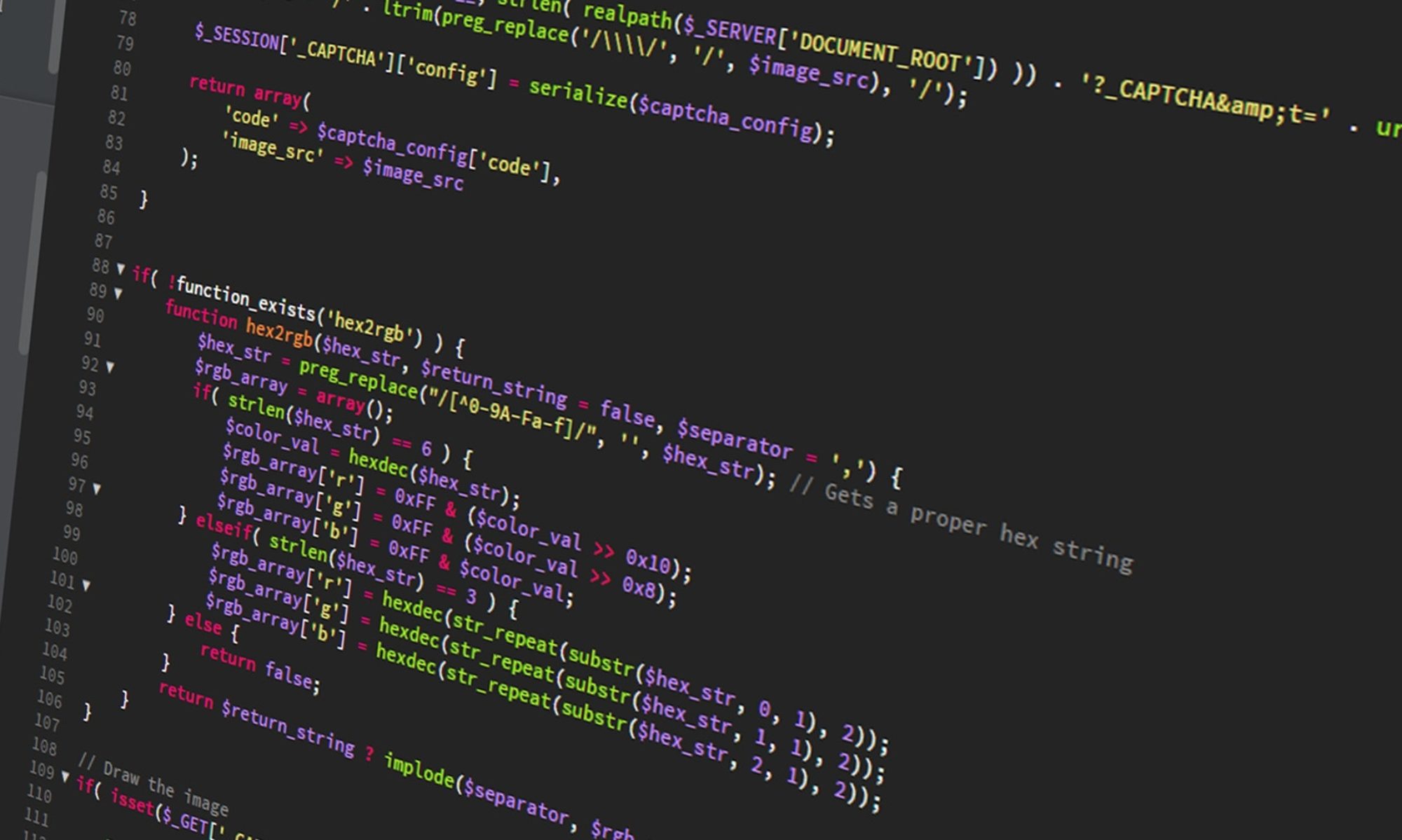 Image of code in a text editor
